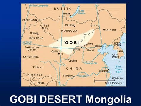 World Map Gobi Desert