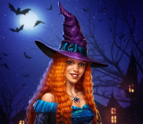 Witch On Halloween Night