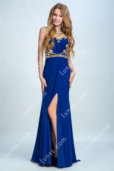 We did not find results for: Gold Embroidered Royal Blue A-line Slit Prom Dress - Lunss