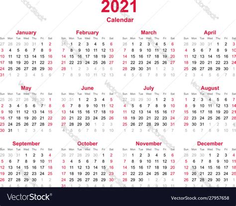 There are various types of calendars to suit everyone's needs. Calendar 2021 vector image - Nohat - Free for designer
