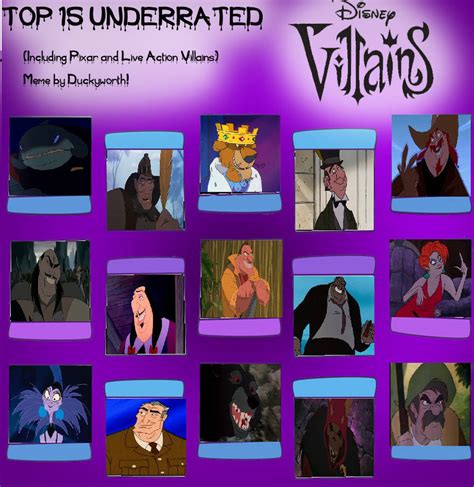 Top 15 Underrated Disney Villains Canon By Hillygon On Deviantart
