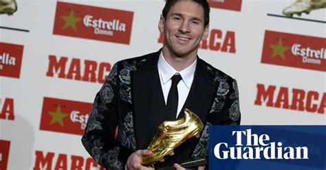 lionel messi wins golden boot award for most goals in european league video football the