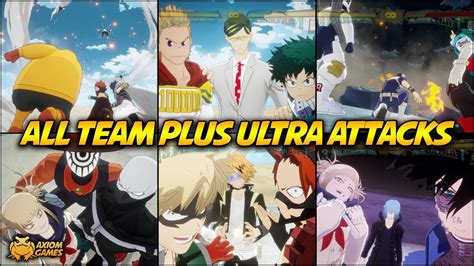 My Hero Ones Justice 2 All Team Plus Ultra Attacks Youtube