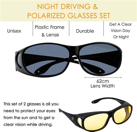 optix 55 fit over hd day night driving glasses wraparound sunglasses for men