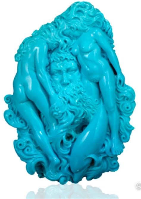 Turquoise Neptune Carving Gift Of Roben And Vergie Hagobian
