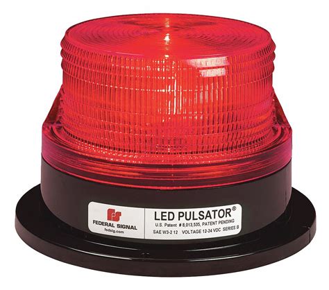 Federal Signal Beacon Light Red Permanent Led Pc 454w72212670