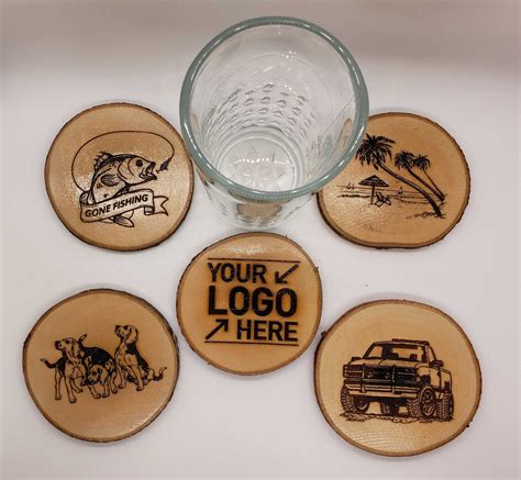 Custom Personalize Your Own Laser Engraved Coasters Set Of 4 Dg Cust