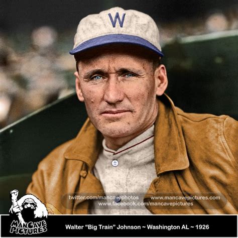 Walter Johnson Washington Nationals 1926 Restored And Colored By