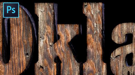 3d Wood Text Effect Photoshop Tutorial With Free Textures Youtube