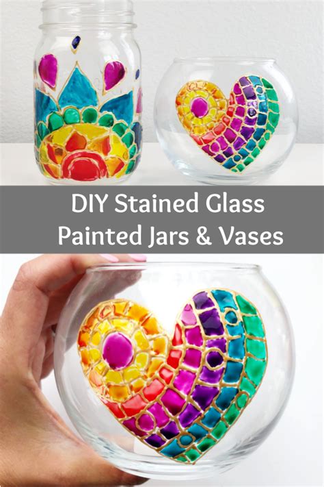 Painting Stained Glass Jars And Vases Color Made Happy Crafts With