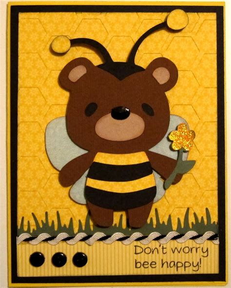 Bugbites Dont Worry Be Happy Card Making Birthday Punch Art