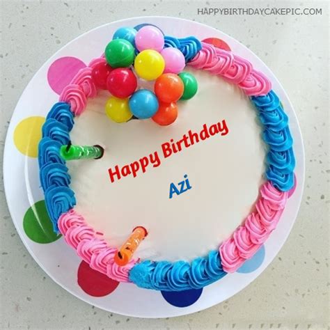 Colorful Happy Birthday Cake For Azi