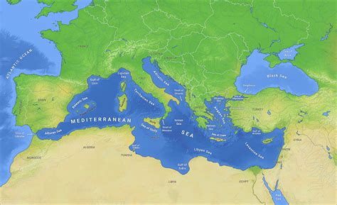 Mapa Středozemního Moře Mapa