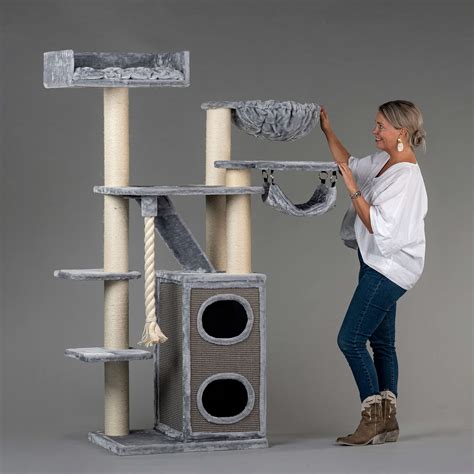 Buy RHRQuality XXL Stable Big Cat Scratching Post, Cat Penthouse, Large