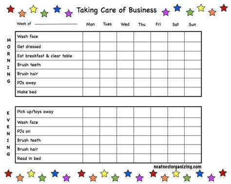 Kids Morning Checklist Morning Checklist Daily Routine Chart For Kids