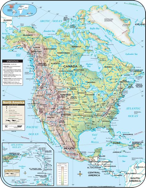 Free Political Printable Map Of North America With Countries In Pdf