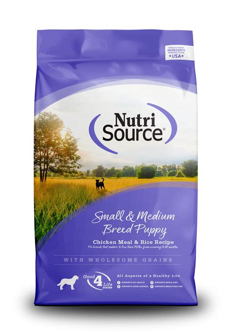 Nutrisource Small And Medium Breed Puppy Chicken Meal And Rice Recipe With