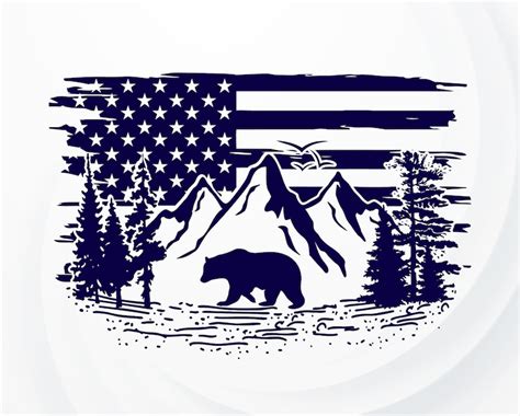 Mountain Svg Bear Svg Nature Svg Flag Svg Camping Svg Etsy