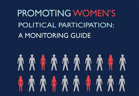 promoting women s political participation a monitoring guide international knowledge network