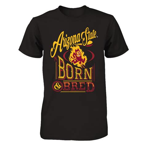 Asu Born And Bred Next Level Unisex Fitted Tee Represent