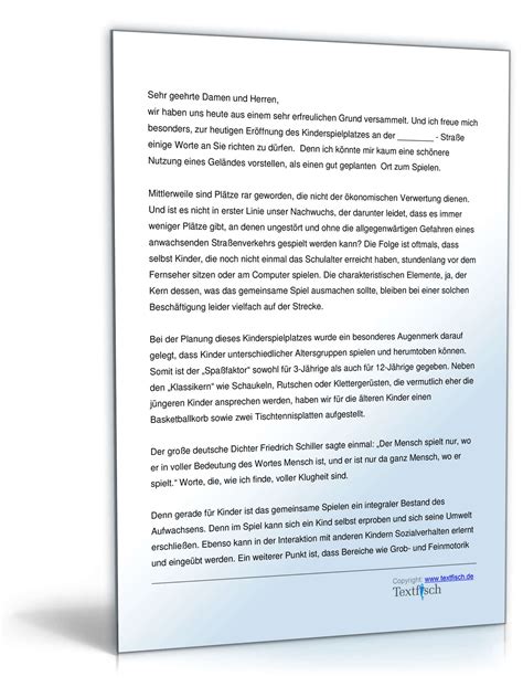 Die stadt rhede zählt politisch zum westlichen münsterland, gehört geografisch gesehen jedoch noch zum östlichsten teil des niederrheinischen tieflandes, welches hier fließend in die westfälische bucht übergeht. Einweihung eines Spielplatzes - Musterrede zum Download