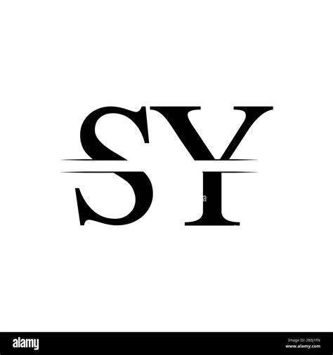 Initial Letter Sy Logo Design Vector Template Sy Letter Logo Design