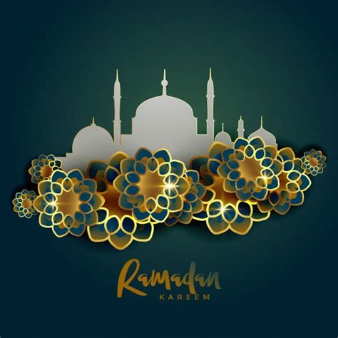Free Vector Ramadan Kareem Islamic Greeting Background