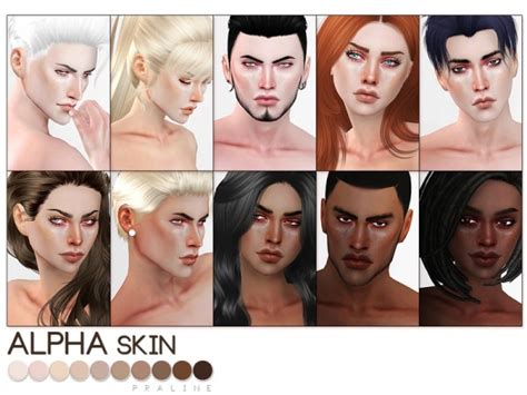 The Sims Resource Alpha Skin By Pralinesims • Sims 4 Downloads