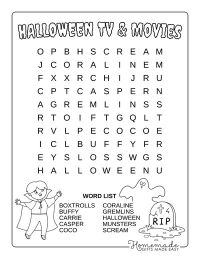 Best Free Printable Halloween Word Search Puzzles For Kids