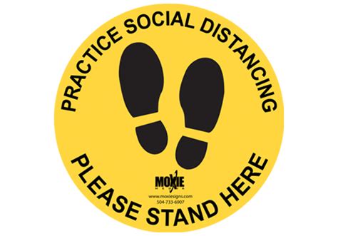 12 Circular Social Distancing Floor Decals Moxie Training