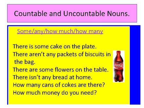 Countable And Uncountable Nouns A Noun Can Be