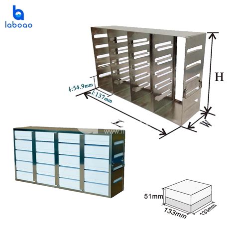 China Adjustable Upright Freezer Racks For 2 Standard Boxes Storage