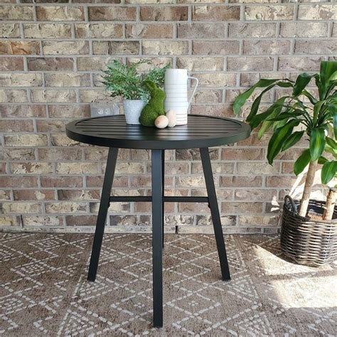 Mfstudio Outdoor Bistro Table Round Metal Patio Dining Table Small Side