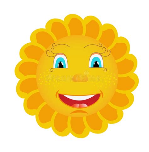 Smiling Sun Stock Vector Illustration Of Time Vector 18624979
