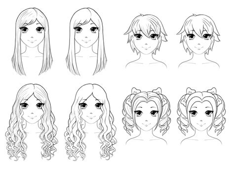 Anime Hairstyles Drawing How To Draw Anime Male Hair Step By Step