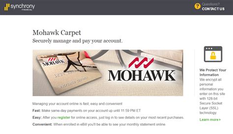 Synchrony is a premier consumer financial services company. Mohawk Carpet Credit Card Payment - Synchrony Online Banking
