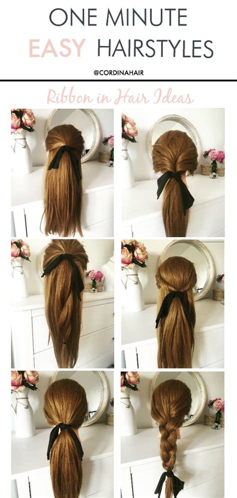6 Quick And Easy Hairstyles Ideas Using Hair Bows And Hair Ribbons