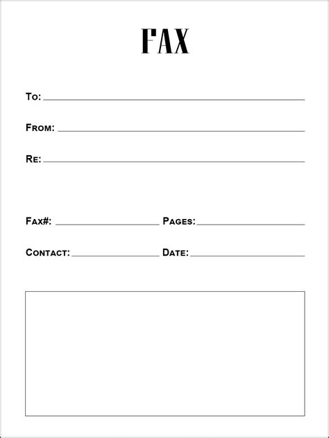 Printable Fax Cover Sheet Word Fax Cover Sheet