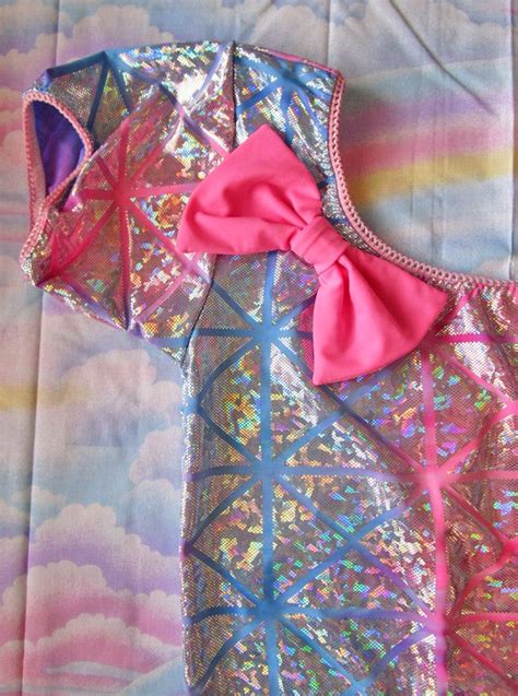 Holographic Bathing Suit 80s Swimwear Drag Queen Etsy