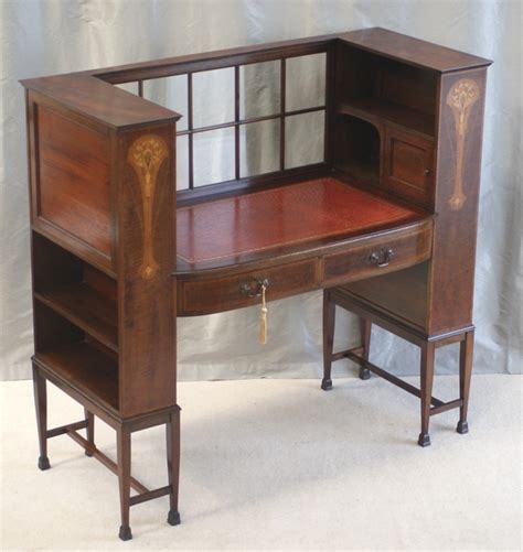 Antique Antique Inlaid Arts And Crafts Writing Desk Antiquescouk