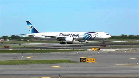 Egypt Air Boeing 777 And Jetblue A320 Airbus Taxiing At Jfk By