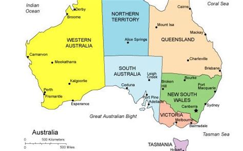 Handbook A Map Of Australia Clearly Illustrating The States And