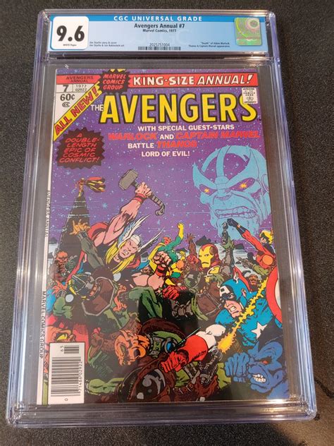 Avengers Annual 7 Cgc 96 Death Of Adam Warlock Thanos Issue