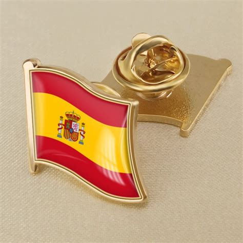 Spain Single Flag Lapel Pins In Brooches From Jewelry And Accessories On