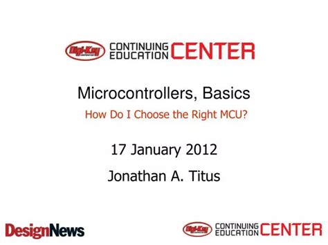 Ppt Microcontrollers Basics How Do I Choose The Right Mcu
