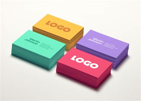 Colorful Business Card Mockup Graphicburger