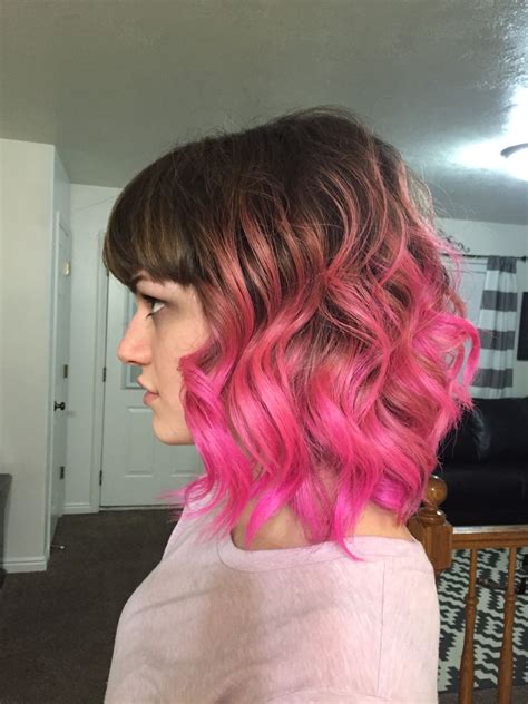 Pink Hair Ombré Rose Gold To Hot Pink Reverse Ombre Hair Brown