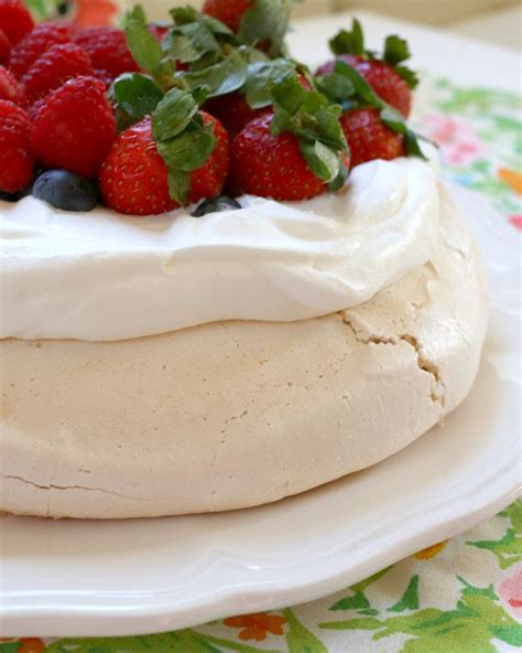 It is not only beautiful to look at, but also a wonderful mix of flavors and textures. Pavlova with Almond Whipped Cream & Berries: Ingredients ...
