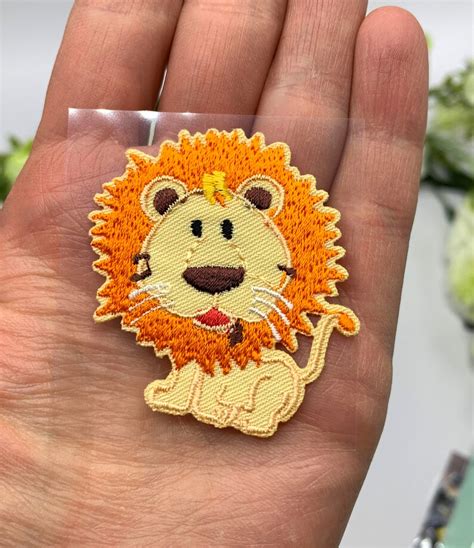 Lion Patch Iron On Lion Applique Zoo Animal Patch Sew On Etsy