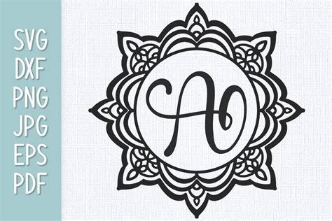 Mandala Monogram SVG